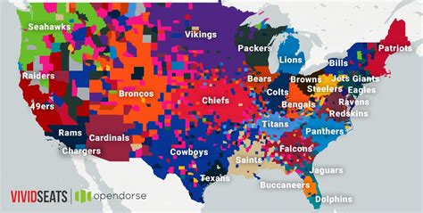 NFL TV Market Map : r/nfl