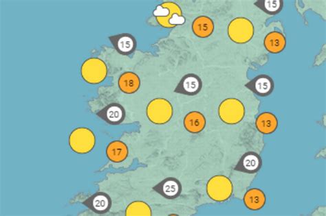 Met Eireann weather forecast for Ireland as 18C temperatures to see dip to overnight frost ...