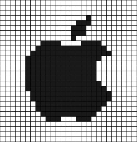 Apple Logo (1998) Pixel Art | Pixel drawing, Pixel art, Easy pixel art