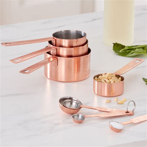 Copper Measuring Cups & Spoons Set| Cookware & Kitchen Appliances | Brylane Home