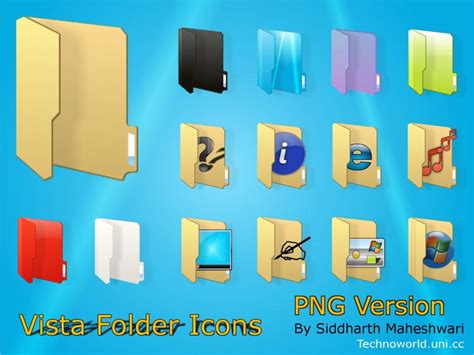 Vista Folder Icon Pack png ver by SiddharthMaheshwari on DeviantArt