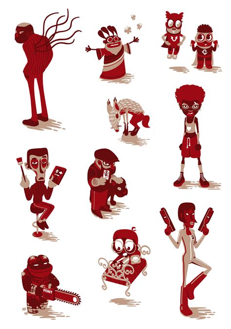 Characters in red 2023 on Behance