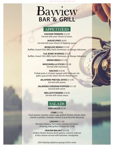 Online Menu of Bayview Bar and Grill Restaurant, Tower, Minnesota ...