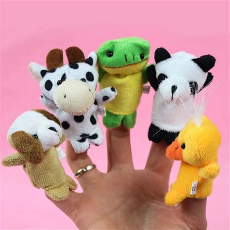 Baby Kids Finger Hand Puppets Christmas Hand Glove Puppet Baby Stuffed Doll Toy Telling Story ...