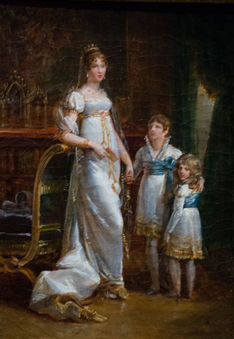 Josephine Bonaparte with her two children: a son, Eugène de Beauharnais ...