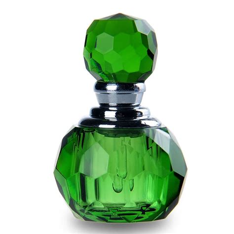 Round Shape Mini Perfume Bottle Green Luxury Refillable Perfume Glass Bottles Travel Women Small ...