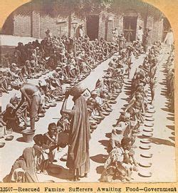 Indian Famine of 1899-1900. Central and West India. The population in ...