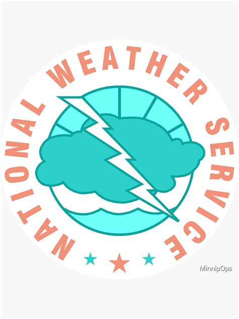 "National Weather Service logo (teal x coral)" Sticker for Sale by ...