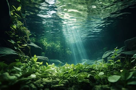 Green underwater outdoors nature. AI | Premium Photo - rawpixel