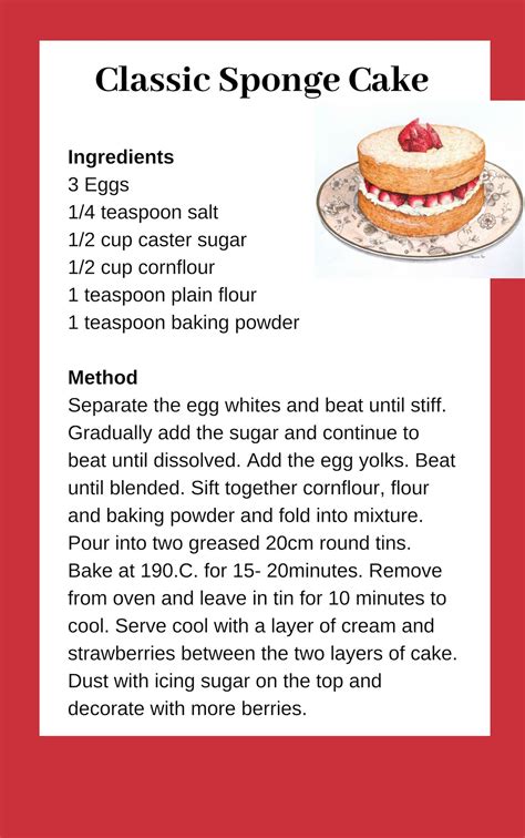 Victoria Sponge Recipe Plain Flour - cakeboxing.com