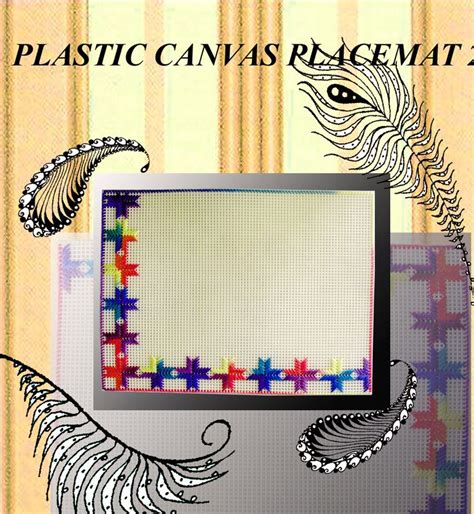 Placemat using multicolored yarn | Plastic canvas, Canvas, Placemats