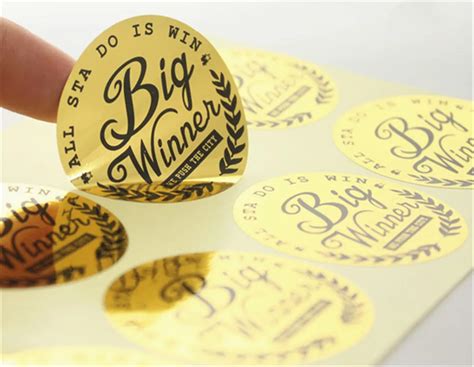 1000pcs Customized Round Glossy Gold Brand Logo Stickers Labels Custom ...