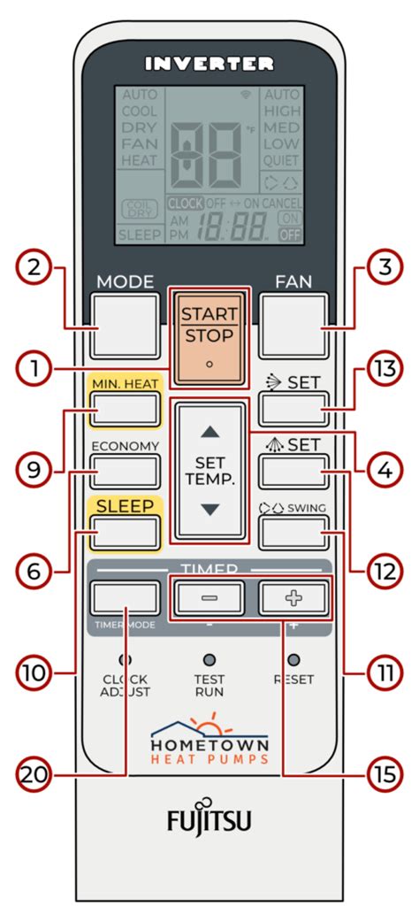 Fujitsu Heat Pump Remote Guide | Hometown Heat Pumps