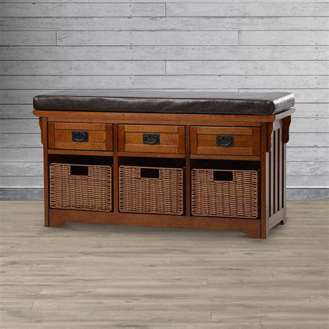 Loon Peak Hemlock Wooden Entryway Storage Bench & Reviews | Wayfair