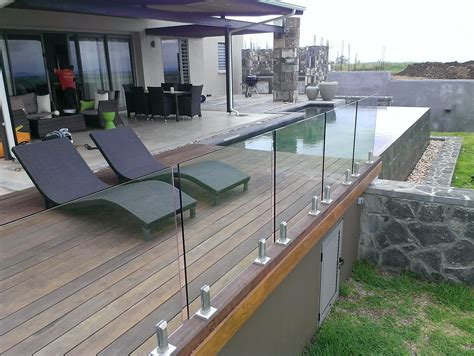 Frameless Glass Balustrades Spigot Polished 316 Stainless Steel Cheap ...