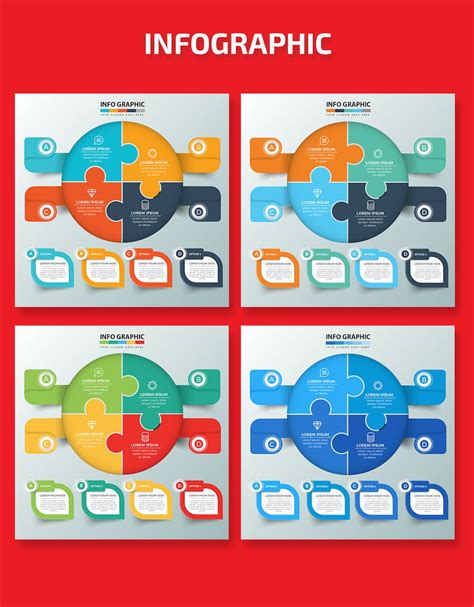 Puzzle Infographics design - Design Template Place