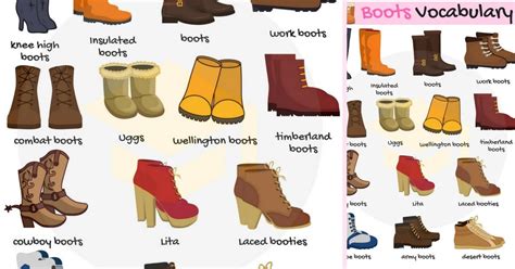 Types of Boots: Useful Boot Names in English with Pictures • 7ESL