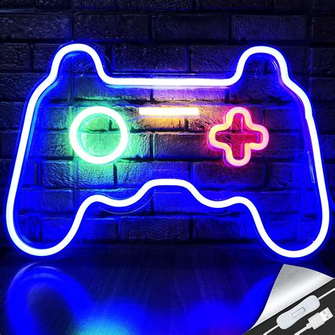 Buy LED Game Neon Sign Gamepad Shape LED Sign Light Gamer Gift for Teen ...
