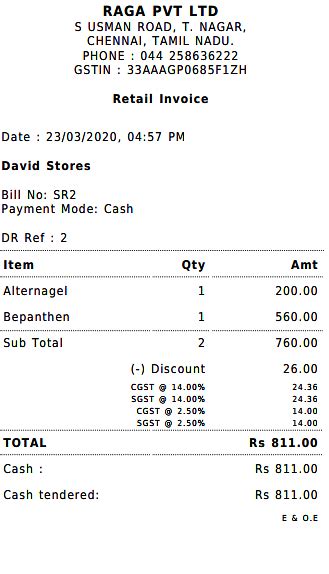 All About Thermal Printer Bill Template - MyBillBook