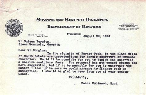 Historical Letters and Legislation - Mount Rushmore National Memorial (U.S. National Park Service)