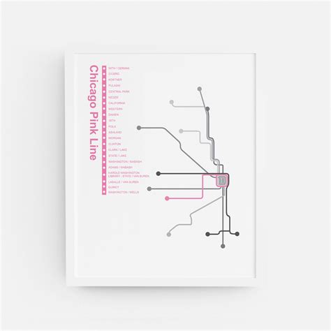 Chicago Pink Line Map — ThisCityMaps