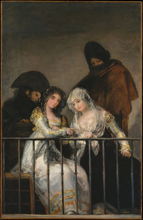 Majas al balcone, Francisco Goya, 1808-1814, olio su tela, Metropolitan Museum of Arts (New York ...