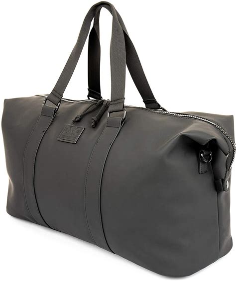 Weekender Duffel Bag, Waterproof Overnight Travel Carry On Bag For Men and Women, Black ...