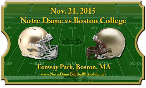 Notre Dame vs Boston College Football Tickets | Nov. 21, 2015