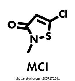 Methylchloroisothiazolinone Preservative Molecule Chemical Structure Often Stock Vector (Royalty ...