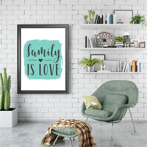 Family Is Love Printable Wall Art Printable Poster Family Is | Etsy