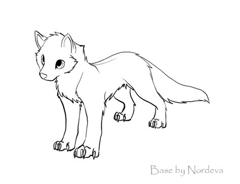 Cute Wolf Pup Drawing at GetDrawings | Free download