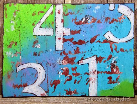 peaceofpi studio: Numbers Miniature Graffiti Painting