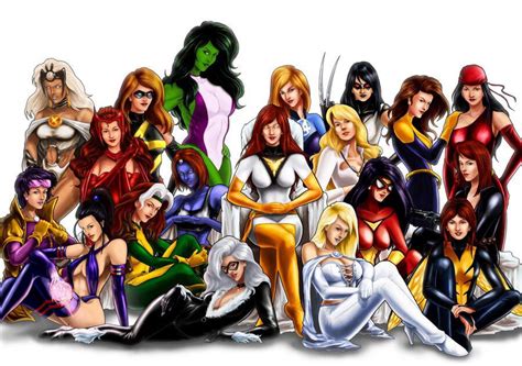 Heroínas de Marvel | Female superheroes and villains, Comics girls, Marvel heroines