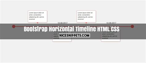 Horizontal Timeline design using html,css and bootstrap