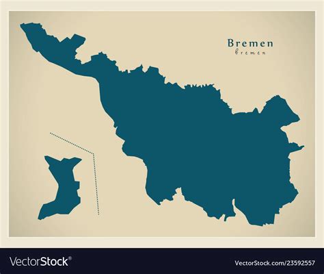 Modern map - bremen city of germany de Royalty Free Vector