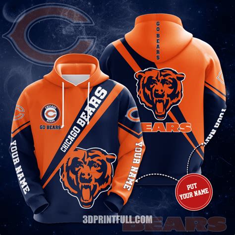 Personalized Chicago Bears CB 3D Hoodies - HomeFavo