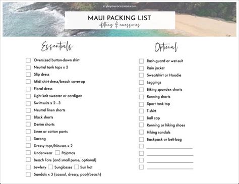 What To Wear in Maui + 8 Chic Outfit Ideas & Printable Packing List