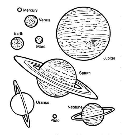 Drawing of Space (planets, galaxy ...) free to download and color ...