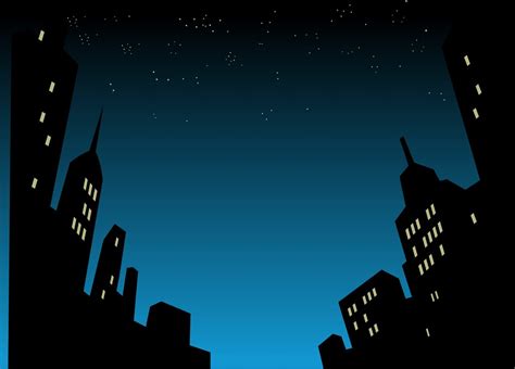 Giant Gotham City Skyline at Night Backdrop - Chordiem