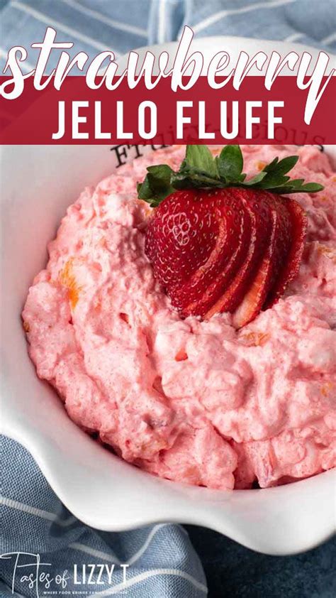 Strawberry Jello Fluff in 2020 | Cooking recipes desserts, Fluff desserts, Jello salad