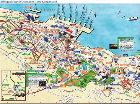 Hong Kong Central Map - Detailed, Hong Kong Central