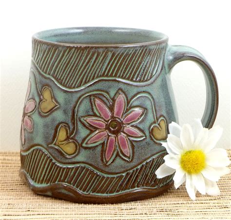 Handmade pottery mug