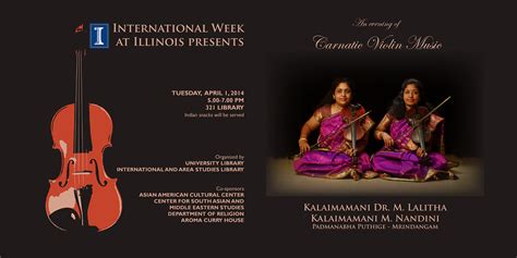 An Evening of Carnatic Violin Music | Glocal Notes - University of Illinois at Urbana-Champaign