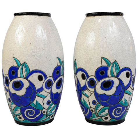 Pair of Art Deco Ceramic Vases | From a unique collection of antique ...