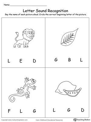 *FREE* Recognize the Sound of the Letter L | Letter l worksheets, Kindergarten letters ...