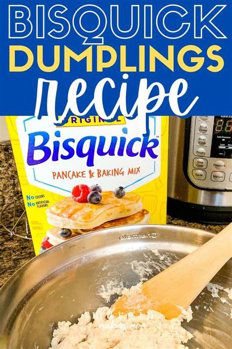 Easy Original Bisquick Dumplings Recipe - Margin Making Mom®