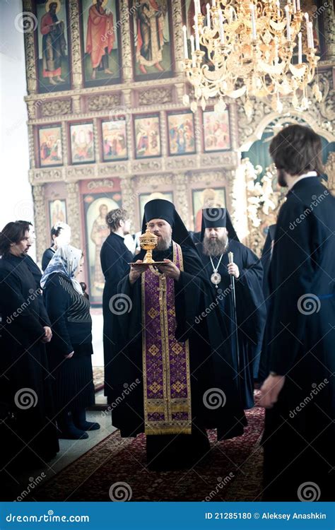 Orthodox Liturgy with Bishop Editorial Image - Image of pray, cloister ...