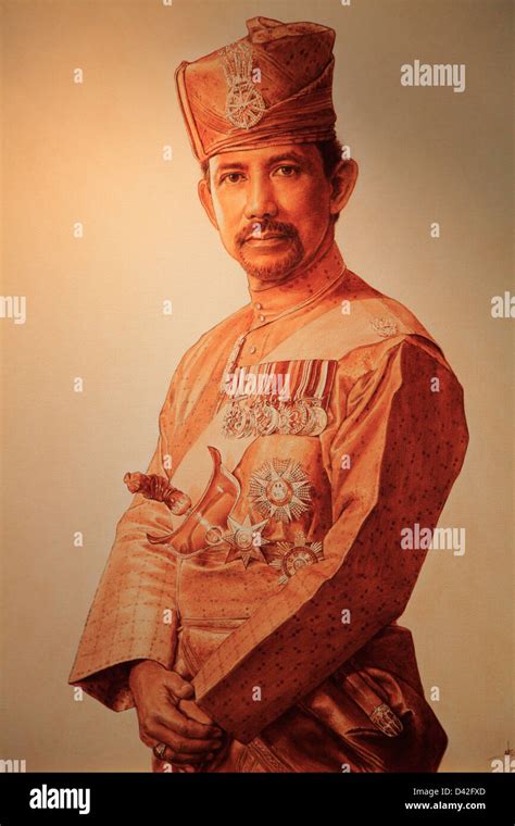 Brunei, His Majesty Sultan Hassanal Bolkiah, painting Stock Photo - Alamy