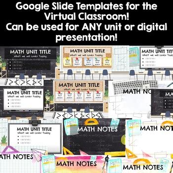 Google Slides Templates | MATH Distance Learning Digital Classroom