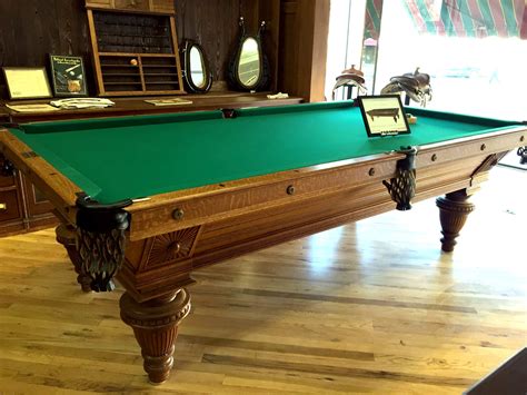 Sunburst Union League: Antique Brunswick Pool Table – Cowboy Billiards